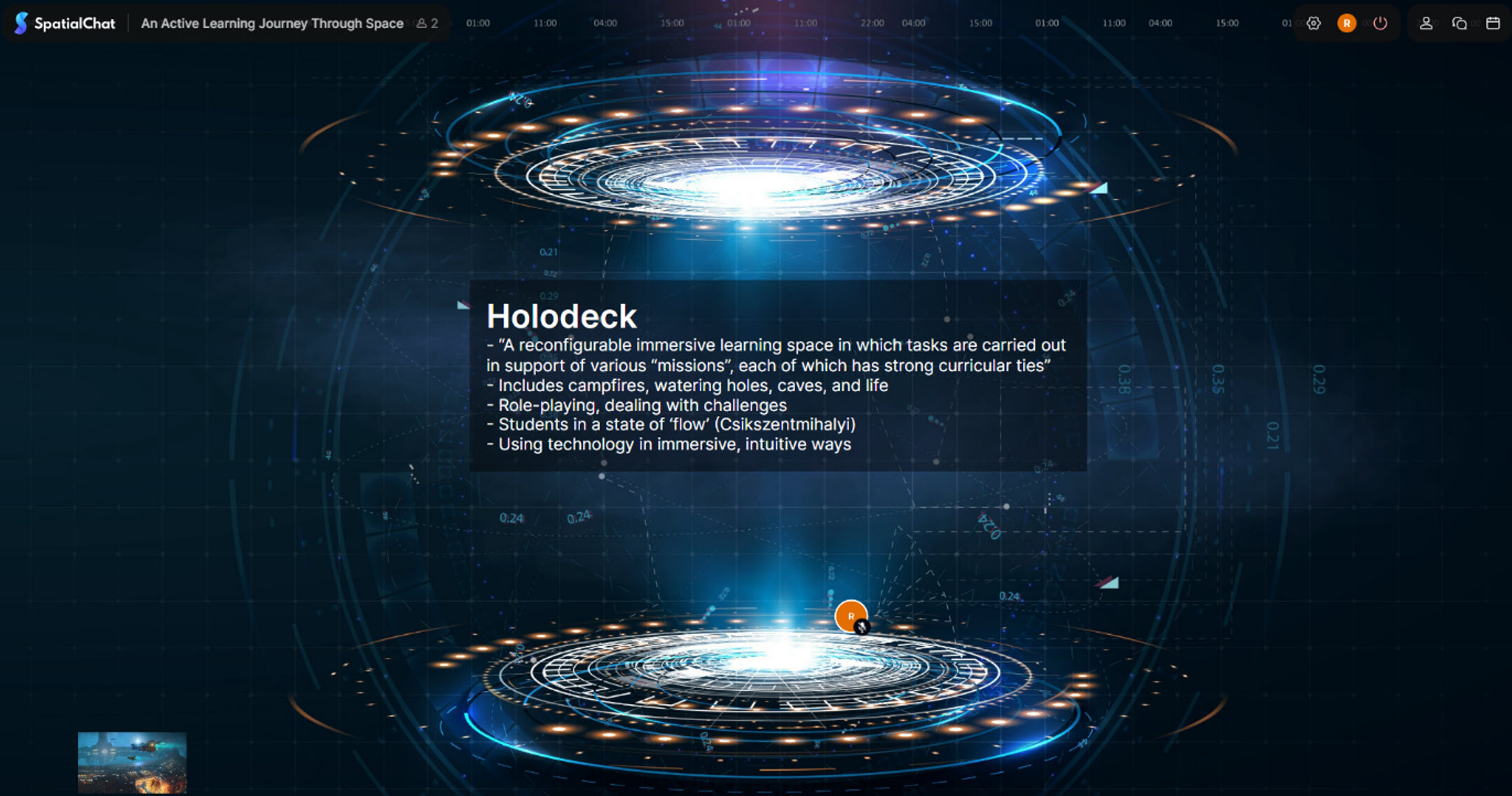 Photo of a holodeck in space