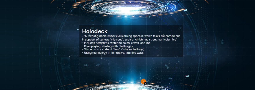 Photo of a holodeck in space