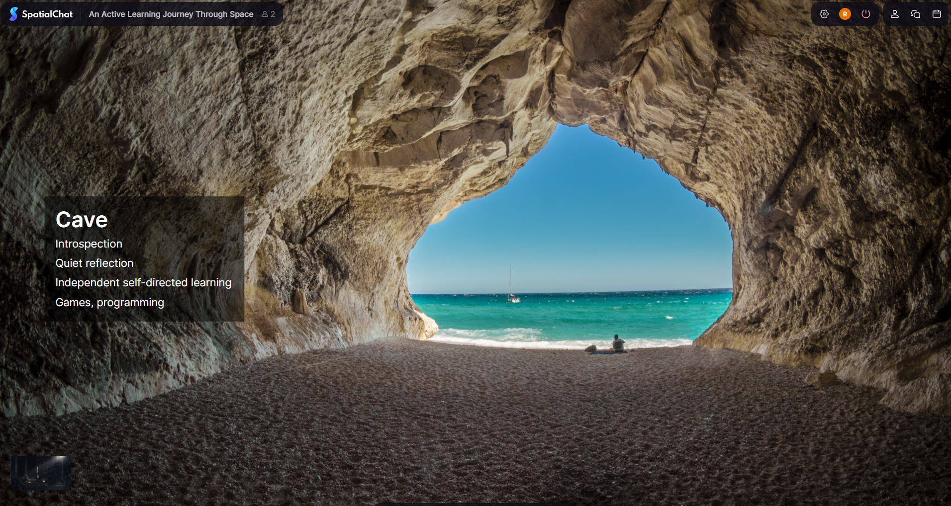 Photo of a cave looking out to sea